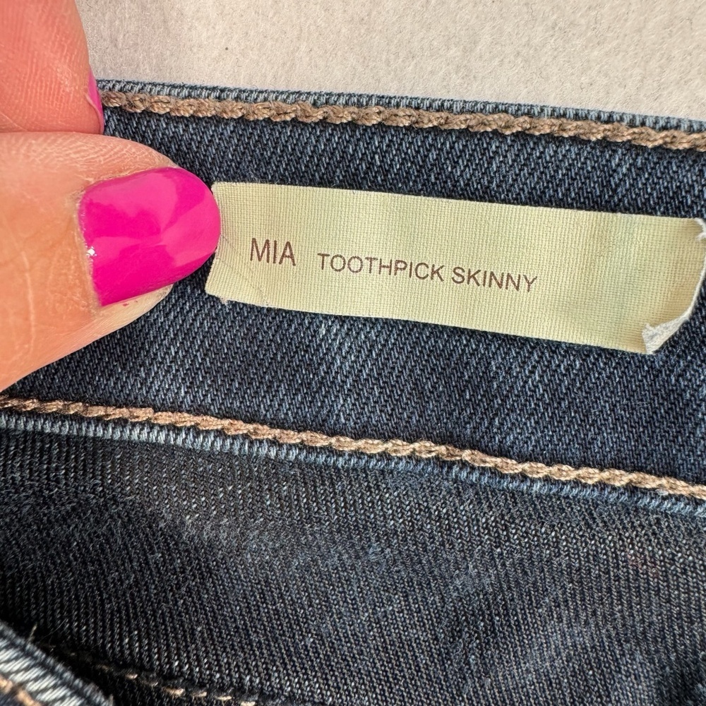 Kut From The Kloth Mia Toothpick Skinny Jeans Womens Size 8 Dark Wash Mid Rise - Picture 6 of 16